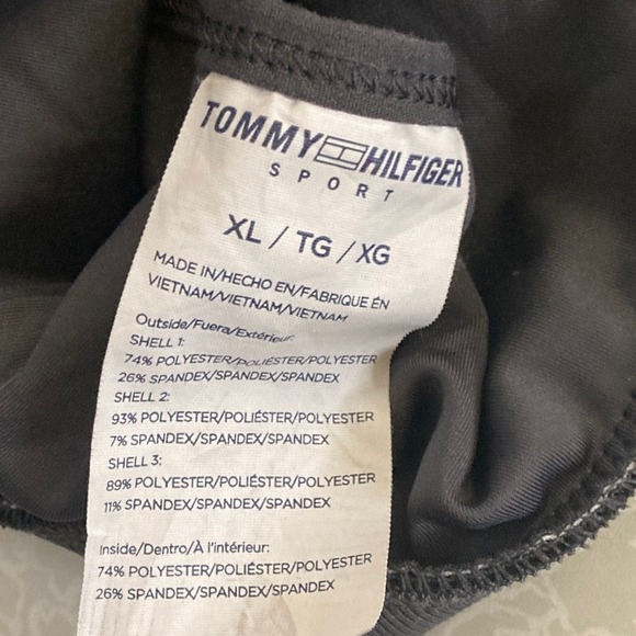 Tommy Hilfiger Sport Womens Sports Bra Black White Tie Dye Racerback XL - Picture 7 of 9